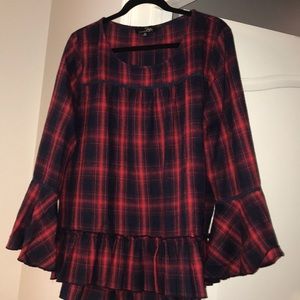 Plaid Red and Blue Tunic